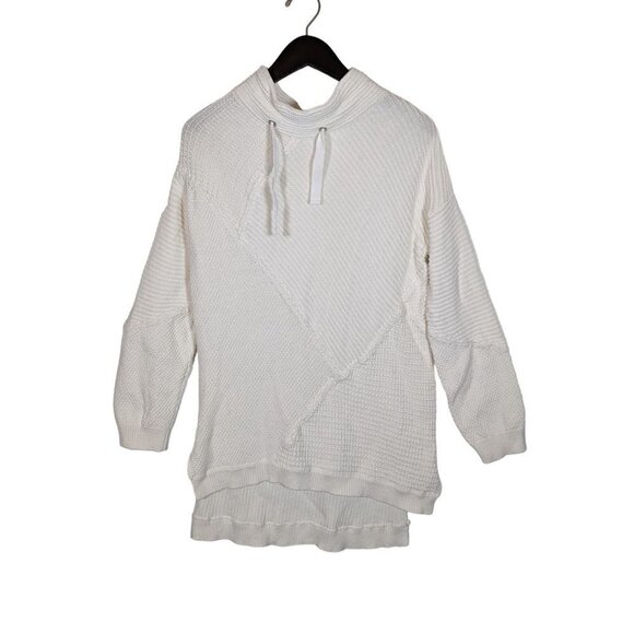 Soft Surroundings Sz Small Comfy Place Mock Neck Patchwork Knit Pullover Sweater - Picture 1 of 6